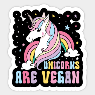 Unicorns are Vegan Sticker